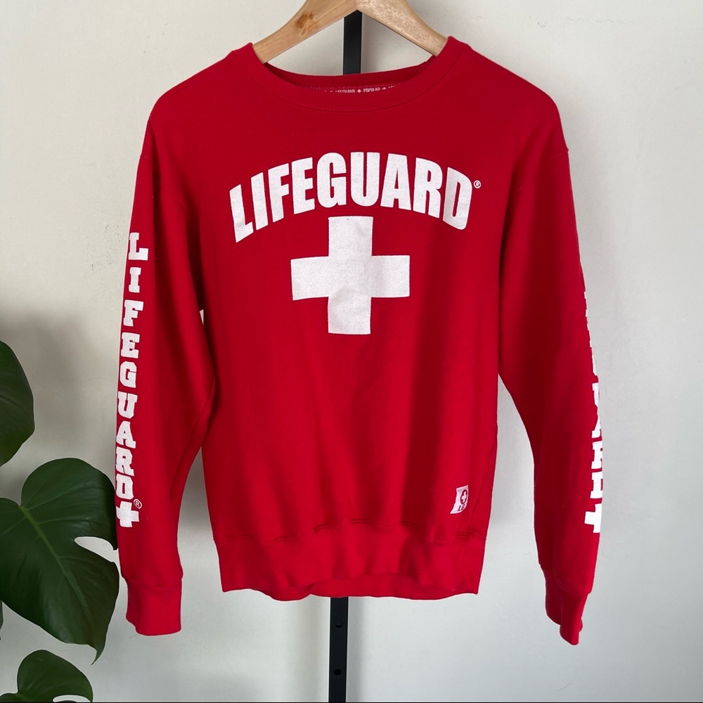 Lifeguard Authentic Gear M Red Pullover Sweatshirt